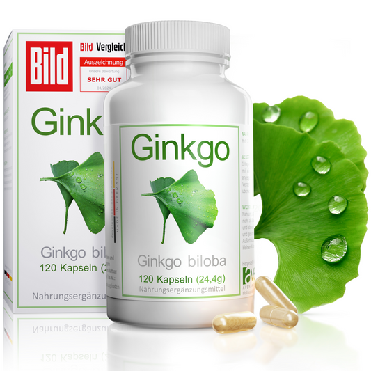 avenar pharma® Ginkgo biloba Kapseln 420mg | Blattpulver als Extrakt | Fokus Konzentration SEHR GUT