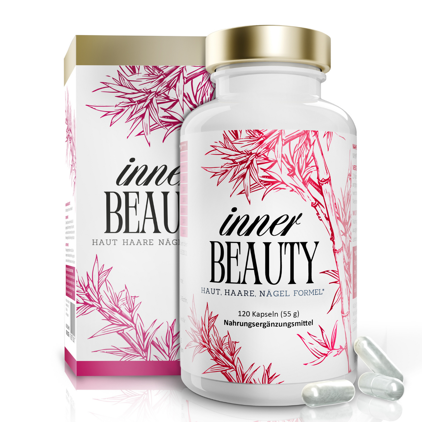 APOmia® innerBEAUTY | Haut-Haare-Nägel Formel | Bambus-Extrakt (Silizium) Zink, Biotin, Selen Frau