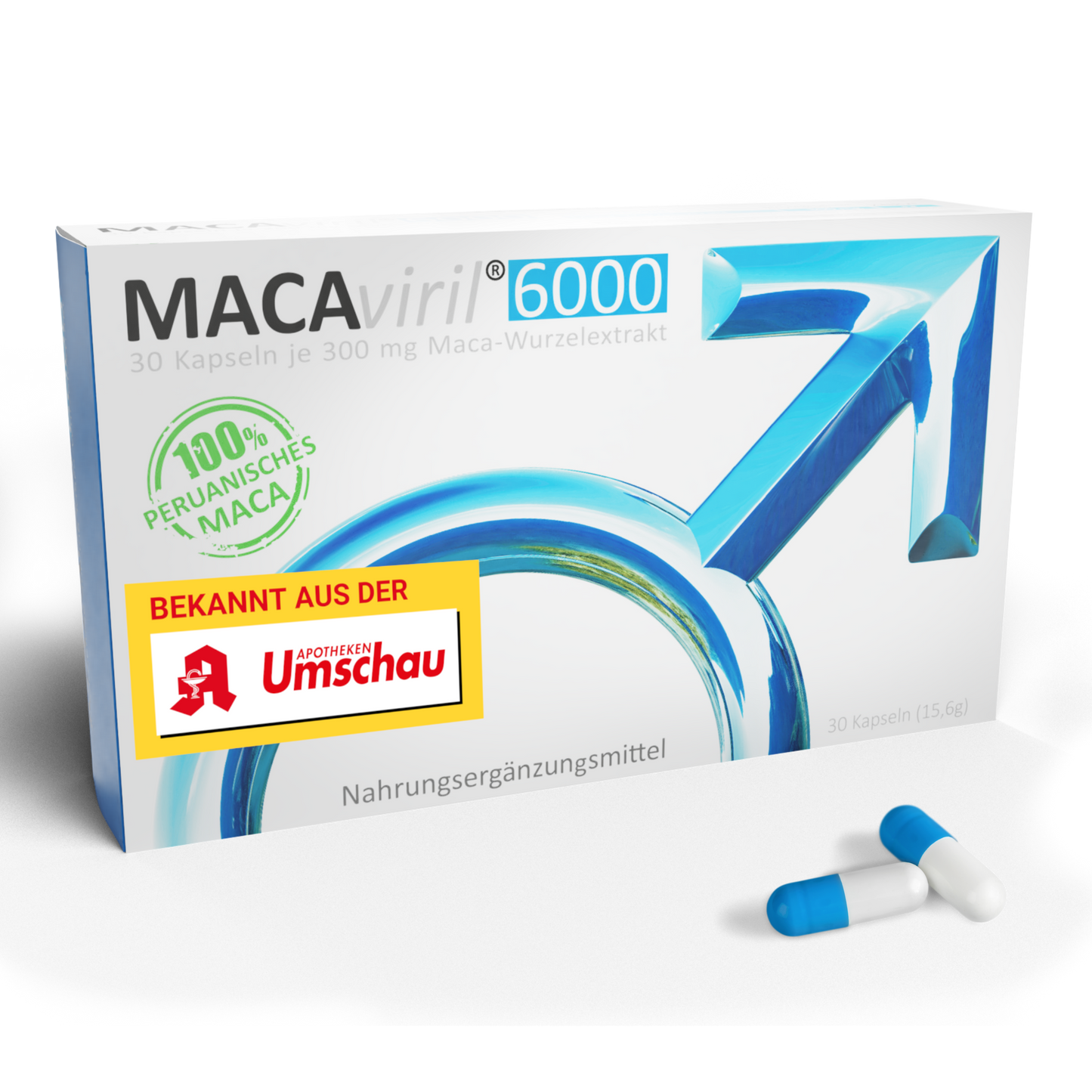 MACAviril 6000® Maca Kapseln hochdosiert für den Mann | k. chem Potenzmittel, Testosteron Booster