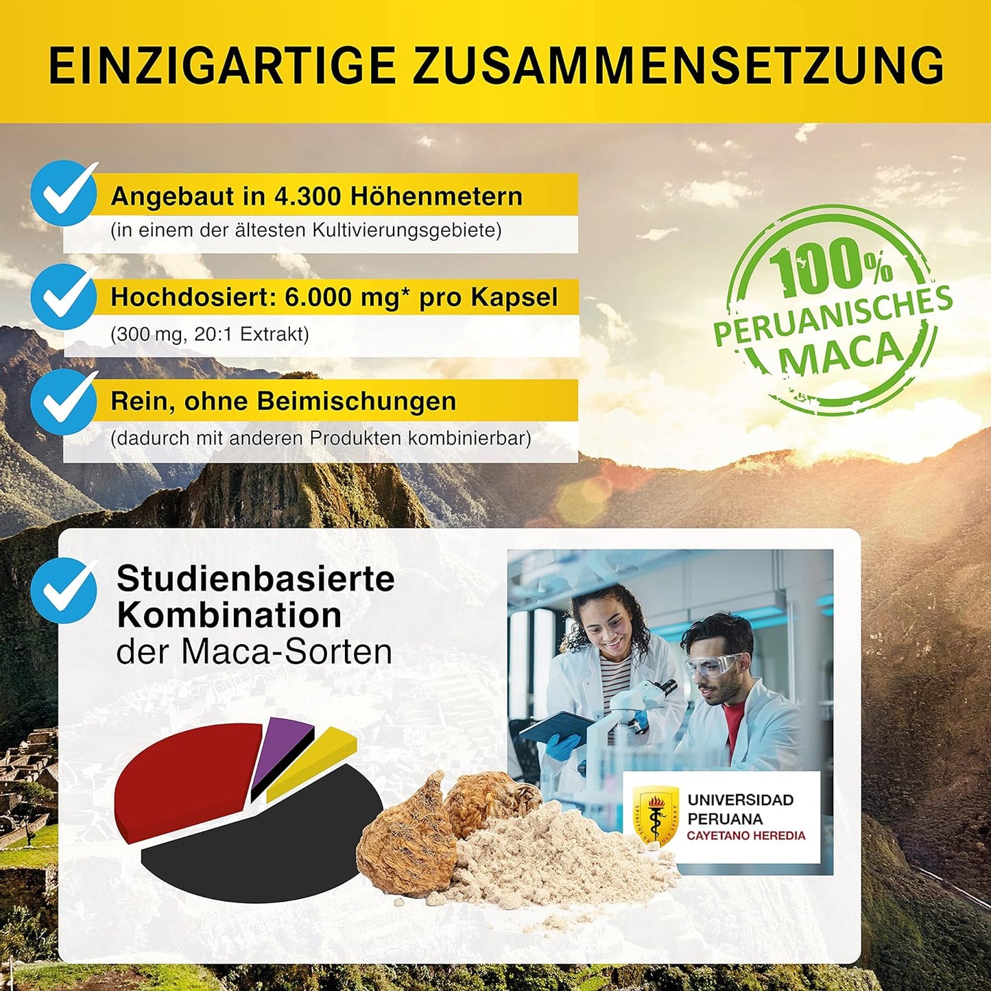 MACAviril 6000® Maca Kapseln hochdosiert für den Mann | k. chem Potenzmittel, Testosteron Booster