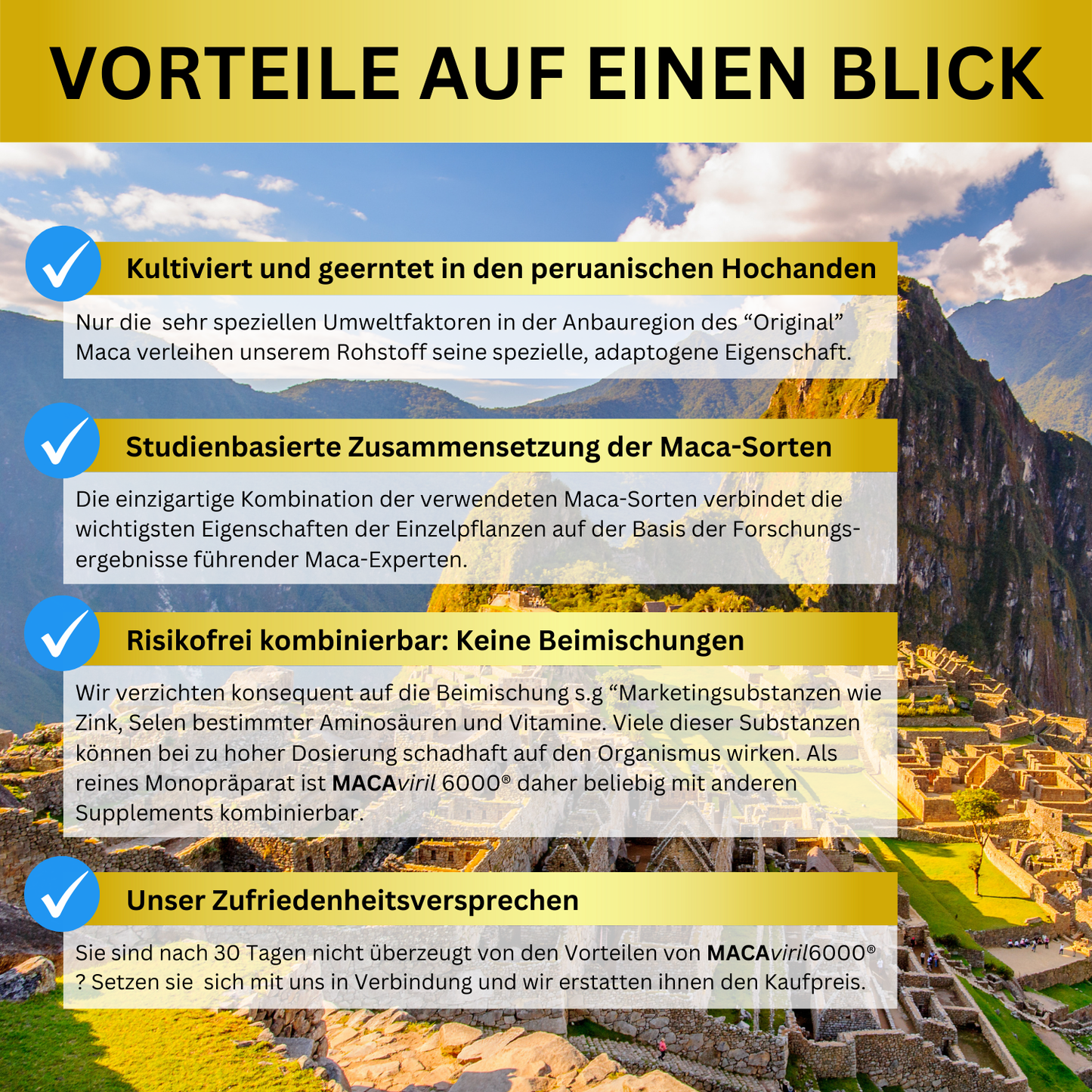 MACAviril 6000® Maca Kapseln hochdosiert für den Mann | k. chem Potenzmittel, Testosteron Booster