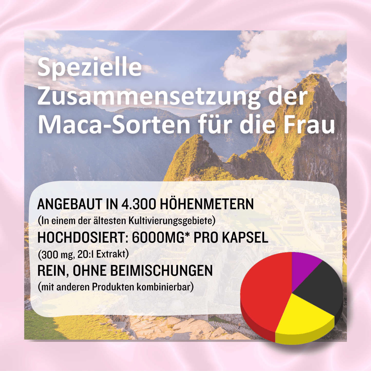 MACAfem® Maca Kapseln hochdosiert | Wechseljahre Kapseln für die Frau | k. chem. Libido Booster.