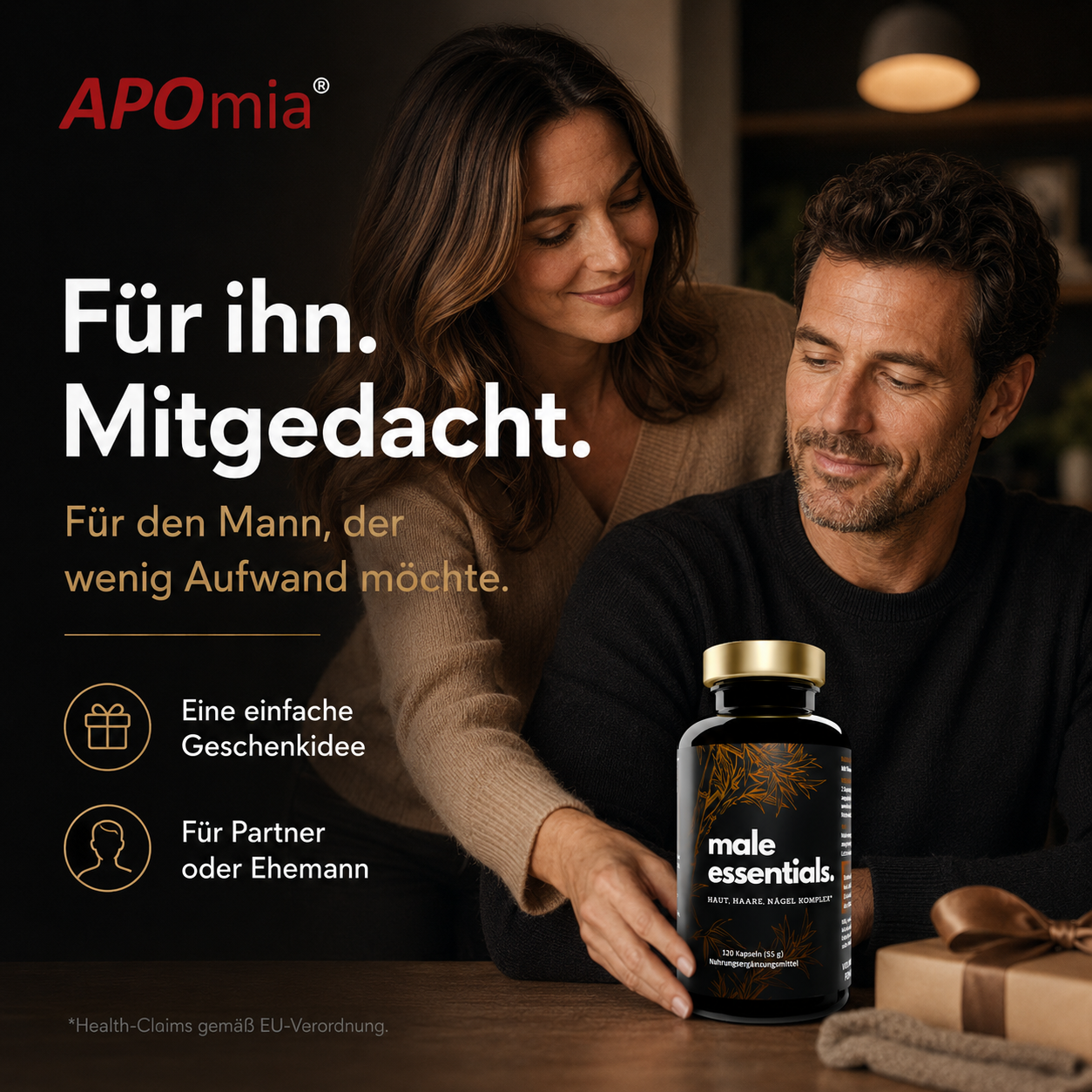 male essentials. Haut Haare & Bart | Biotin Zink Selen Silizium | Bartwuchs, Bartpflege für Männer